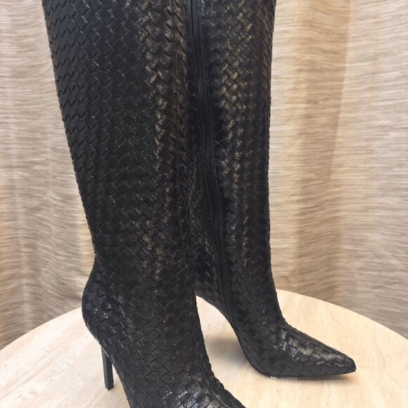 I.N.C. International Concepts Women's Savonia Woven Knee High Boots in 7M - D01 - Picture 2 of 4